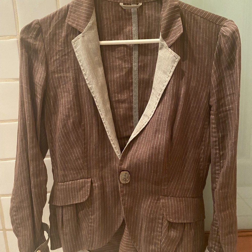 BRUNELLO CUCINELLI Women's Natural  Linen Blazer